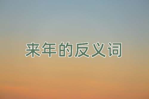 来年的反义词